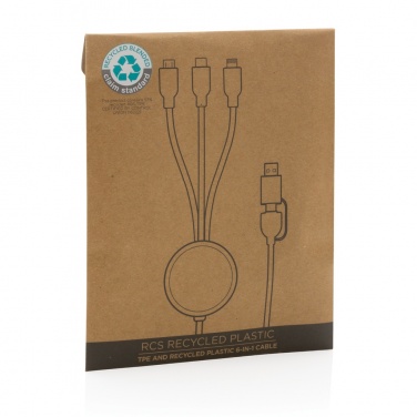Logotrade promotional giveaway picture of: RCS recycled TPE and recycled plastic 6-in-1 cable