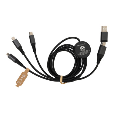 Logo trade promotional products image of: Terra RCS recycled aluminium 120cm 6-in-1 cable
