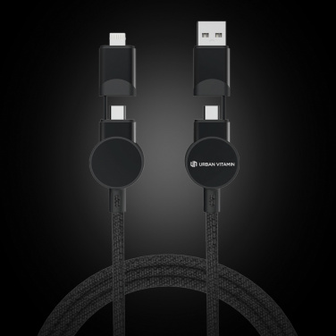 Logo trade promotional gifts picture of: Oakland RCS recycled plastic 6-in-1 fast charging 45W cable