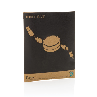 Logotrade promotional merchandise photo of: Terra RCS recycled aluminium retractable 6 in 1 cable