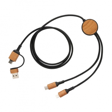 Logo trade promotional merchandise image of: Ohio RCS certified recycled plastic 6-in-1 cable