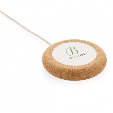 Logotrade promotional giveaway picture of: Cork and Wheat 5W wireless charger