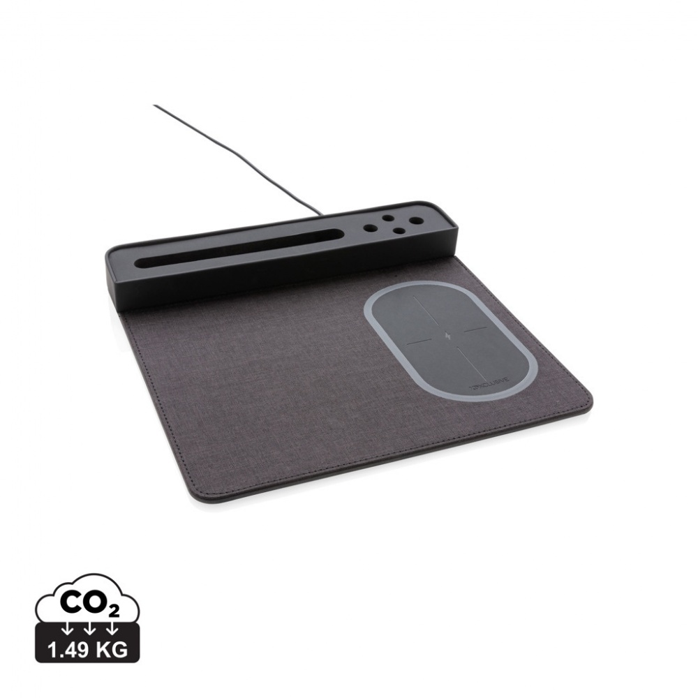 Logo trade promotional giveaways picture of: Air mousepad with 5W wireless charging and USB
