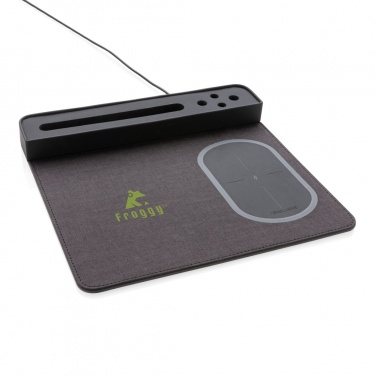 Logo trade business gift photo of: Air mousepad with 5W wireless charging and USB