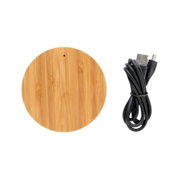 Logotrade promotional gift image of: Bamboo X 5W wireless charger