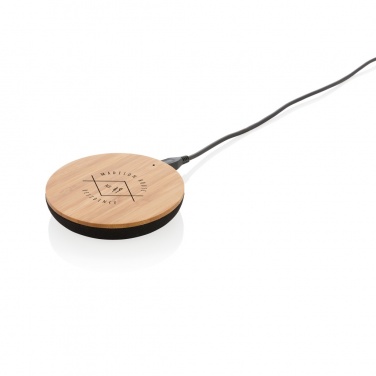 Logo trade promotional products picture of: Bamboo X 5W wireless charger