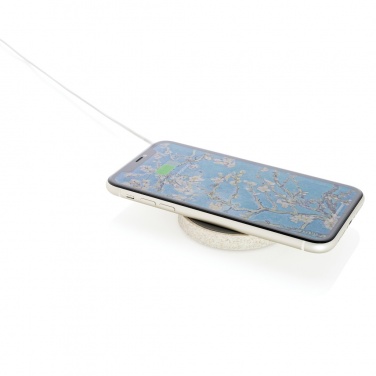 Logotrade advertising products photo of: Wheat Straw 5W round wireless charging pad