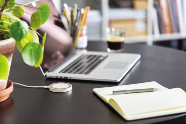 Logo trade promotional giveaway photo of: Wheat Straw 5W round wireless charging pad