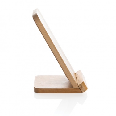Logotrade promotional item picture of: Bamboo 5W wireless charging stand