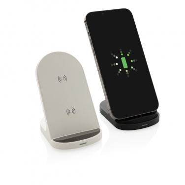 Logotrade promotional merchandise photo of: RCS recycled plastic double coil wireless stand 15W
