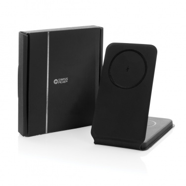 Logotrade advertising product picture of: Swiss Peak RCS rPU 15W  3-in-1 magnetic wireless charger
