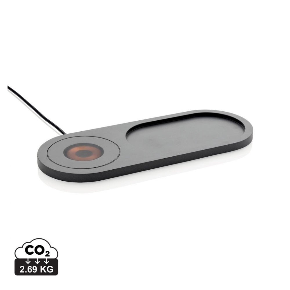 Logo trade advertising products image of: Encore 10W wireless charging valet tray