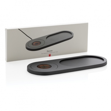 Logo trade promotional items image of: Encore 10W wireless charging valet tray