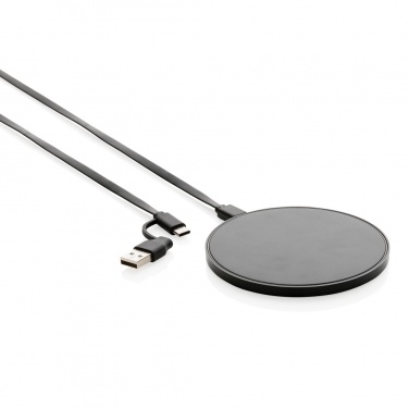 Logo trade promotional gifts image of: RCS standard recycled plastic 10W wireless charger