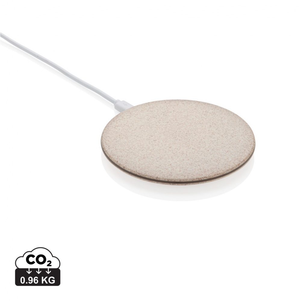 Logotrade corporate gift image of: 5W Wheat straw wireless charger