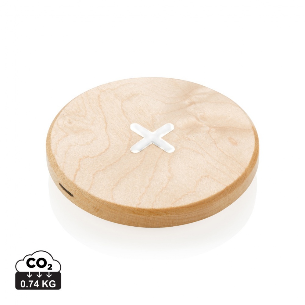 Logo trade business gifts image of: 5W wood wireless charger