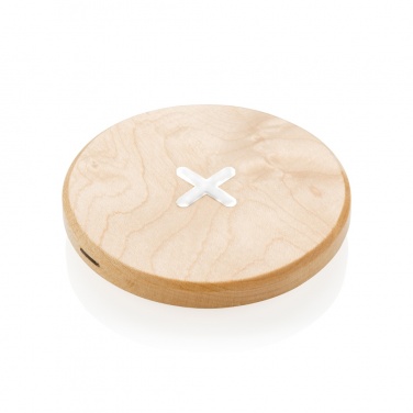 Logo trade business gifts image of: 5W wood wireless charger