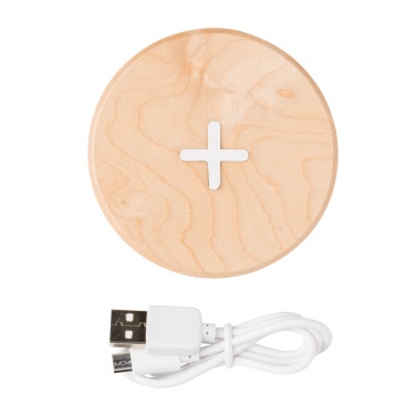 Logo trade advertising products image of: 5W wood wireless charger