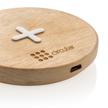 Logo trade promotional gifts picture of: 5W wood wireless charger
