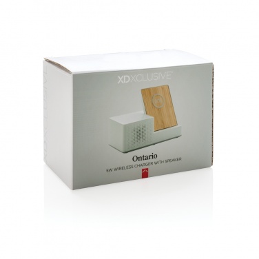 Logo trade promotional giveaway photo of: Ontario 5W wireless charger with speaker