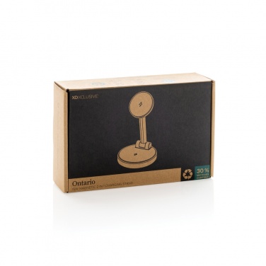 Logo trade promotional giveaway photo of: Ontario RCS rplastic 15W magnetic charging 2 in 1 stand