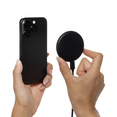 Logo trade promotional gifts image of: Magnapad 15W RCS rplastic magnetic 3 in 1 charging pad