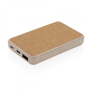 Logotrade promotional giveaways photo of: Cork and Wheat 5.000 mAh pocket powerbank