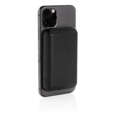 Logo trade promotional gifts image of: Magnetic 5.000 mAh 5W wireless powerbank