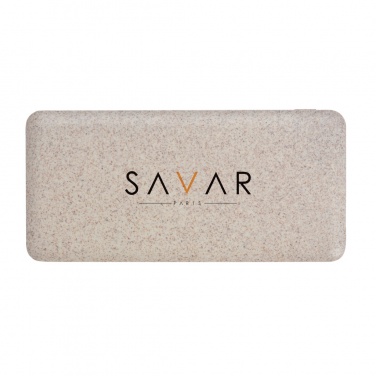 Logo trade promotional merchandise picture of: 10.000 mah wheat straw powerbank