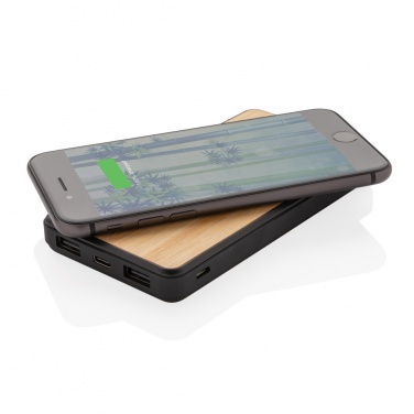 Logotrade promotional item picture of: RCS recycled plastic 8000 mAh Wireless Powerbank