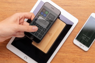 Logo trade corporate gifts image of: RCS recycled plastic 8000 mAh Wireless Powerbank