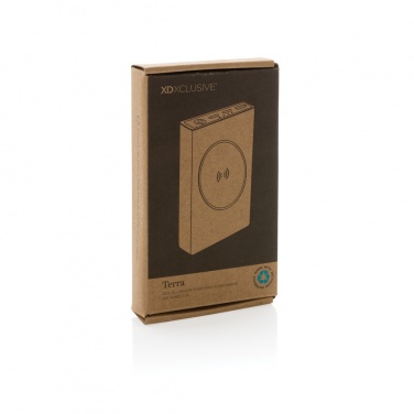 Logo trade promotional product photo of: Terra RCS recycled aluminium 5000 mAh powerbank 5W wireless