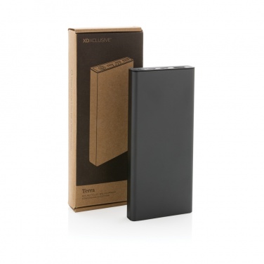Logotrade promotional merchandise picture of: Terra RCS recycled 18W aluminium powerbank 10.000 mAh