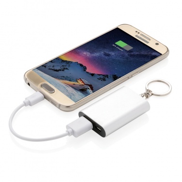 Logo trade promotional gifts image of: 1.000 mAh keychain powerbank