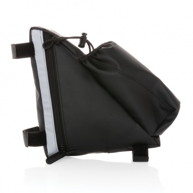Logo trade business gifts image of: PU high visibility bike frame bag with bottle holder