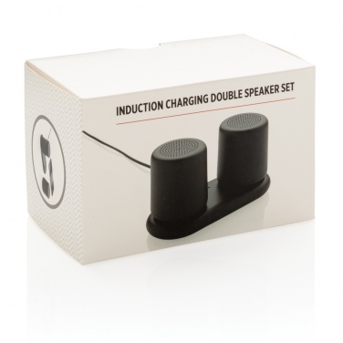 Logo trade promotional gift photo of: Double induction charging speaker