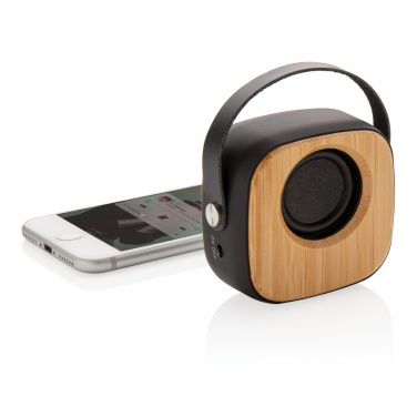 Logo trade promotional gifts image of: Bamboo 3W Wireless Fashion Speaker