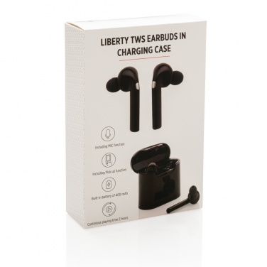 Logotrade promotional products photo of: Liberty wireless earbuds in charging case