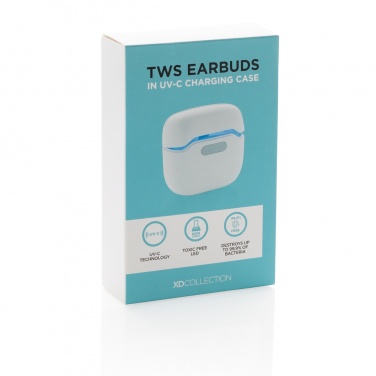 Logo trade corporate gift photo of: TWS earbuds in UV-C sterilising charging case