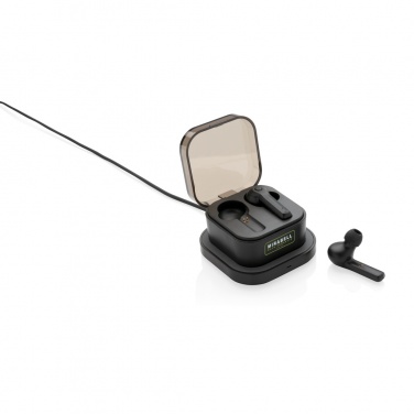 Logotrade promotional item image of: TWS earbuds in wireless charging case