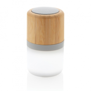 Logo trade business gift photo of: Bamboo colour changing 3W speaker light