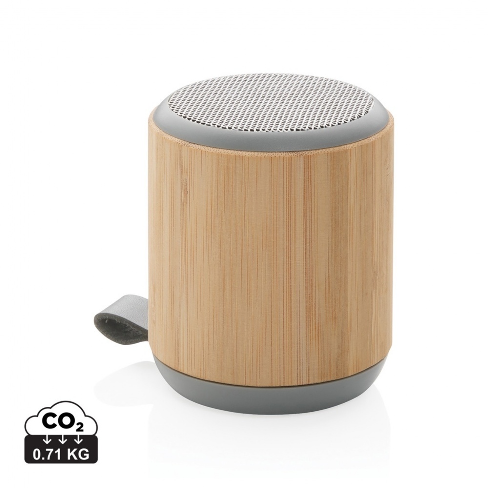 Logotrade promotional gifts photo of: Bamboo and fabric 3W wireless speaker