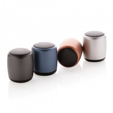 Logo trade promotional giveaways image of: Mini aluminium wireless speaker