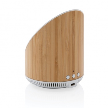 Logo trade promotional products picture of: Ovate bamboo 5W speaker with 15W wireless charger