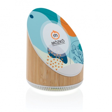 Logotrade corporate gift picture of: Ovate bamboo 5W speaker with 15W wireless charger