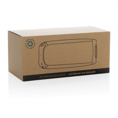 Logo trade business gifts image of: RCS recycled plastic Lightboom 10W speaker