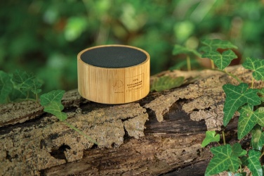 Logotrade advertising products photo of: RCS recycled plastic and bamboo 3W wireless speaker