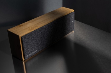 Logo trade business gifts image of: Wynn 10W bamboo wireless speaker
