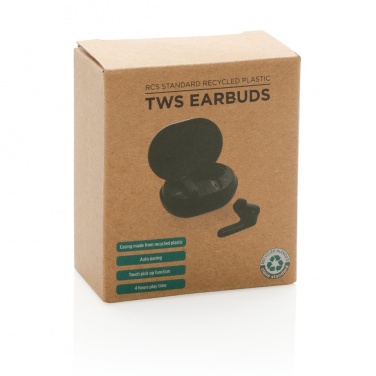 Logo trade business gift photo of: RCS standard recycled plastic TWS earbuds