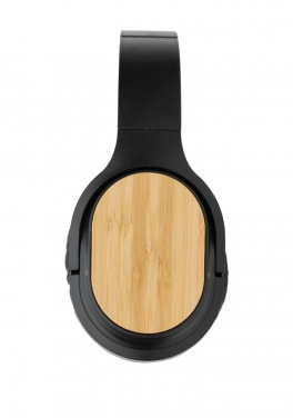 Logotrade promotional item picture of: RCS and bamboo Elite Foldable wireless headphone